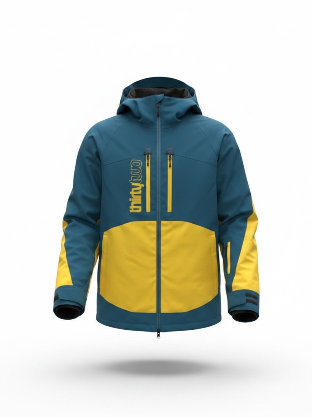 ThirtyTwo 32 Men’s Small Blue Yellow Snowboard Ski Hooded Jacket